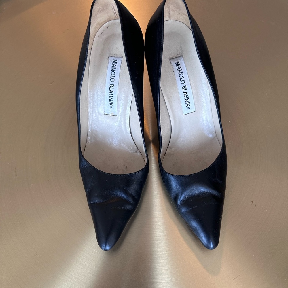Manolo Blahnik Black Heels Classic Elegance
